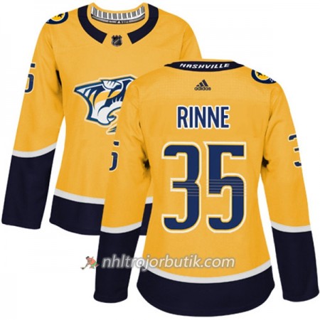 Dame Ishockey Nashville Predators Tröja Pekka Rinne 35 Adidas 2017-2018 Guld Authentic